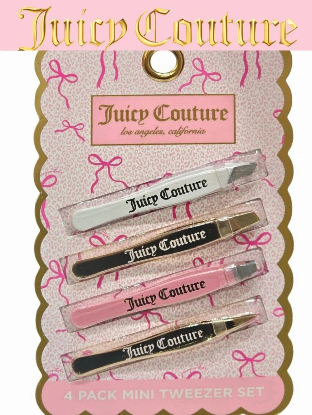 Juicy Couture 4-PK Logo Mini Tweezer Set